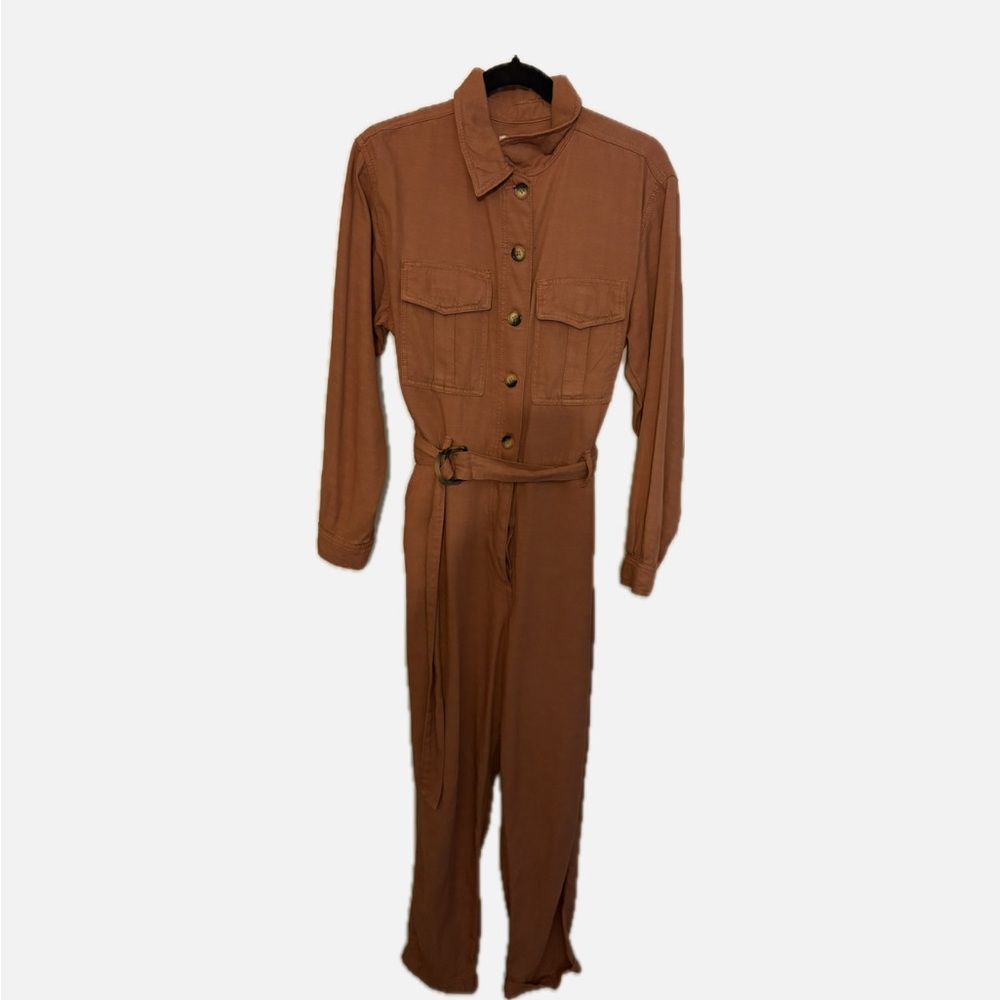 Topshop Java Boiler Suit Stylish Tan Jumpsuit - image 1